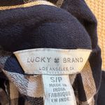 Lucky Brand Plaid Button Down Shirt Womens Small S Black White Casual Photo 1