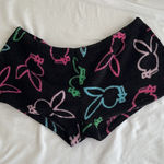Playboy Rare Fuzzy Bunny Shorts Womens Size Large Black Original 2000s Photo 0