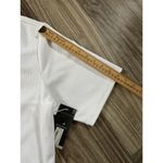 Worthington Women Top 1X White Crop Cutout Twist Fitted Short Sleeve Photo 9