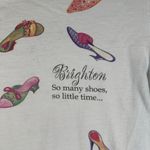 Brighton Womens One Size White If The Shoe Fits T-Shirt SS Preshrunk Cotton Photo 1