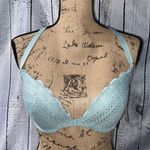 Rene’ Rofe’ Lacey Light Blue Push Up Bra Front Closure 36C Size undefined Photo 0