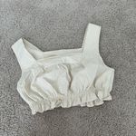 Urban Renewal Cream Smocked Crop Tank Top Photo 0