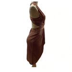 Day & Night  Copper Brown Twist Open Back Dress Size Medium New with Tags Photo 2