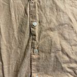 Uniqlo  Women’s Orange 100% Linen Casual Button Down Shirt Blouse Medium EUC Photo 1