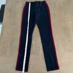 Boom Boom Jeans Navy Chino Stretch Pants with Red Stripe Photo 12
