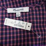 Madewell NEW  Flutter-Sleeve Side-Tie‎ Wrap Top in Plaid, S Photo 14