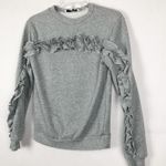 Endless Rose  Ruffled Heathered Gray Pullover Sweater Size XS Photo 8