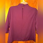 14th & Union  Plum Mock Neck Blouse Photo 1