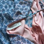 Peppermint  Pink and Blue Chiffon Wrap Mini Dress Photo 6