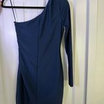 superdown Revolve  One Sleeve Navy Blue Spandex Dress Size S Photo 3