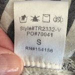 Mod Ref  Striped Button Down Shirt in Black and White Photo 7