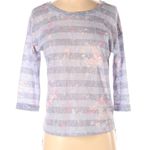 LC Lauren Conrad LC Floral Sweater Striped Tie Back Photo 1