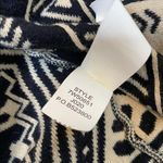 Lucky Brand Aztec Cream & Black Waterfall Open Cardigan Small Photo 4