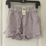 Hollister  Women’s Purple Gingham Crop Top and Shorts Set Size XS Photo 4
