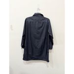 Max Mara Billy Long Sleeve Mini Shirt Dress Navy Blue Women's Size 40 / US 6 Photo 3