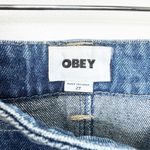 Obey NWOT Women's Juniper Embroidered Denim Midi Skirt 27 Photo 8