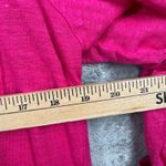 Chico's  Shirt 1 M Hot Pink 100% Linen Tunic Blouse Roll Tab Sleeve Travel Chic Photo 9