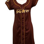 San Diego Padres Women's Jersey Dress Cooperstown Collection Brown MLB Large Photo 0