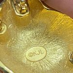 Vintage KJL Kenneth Jay Lane Textured Gold Photo 14