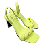 Abound ‎ Sandals Size 5.5 Ryleigh Green Braided Open Square Toe Heels Photo 0