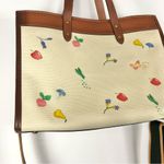 Coach Field Tote 30 Garden Floral Embroidery Shoulder Bag Photo 5