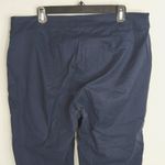 Eileen Fisher Eileen Fisher Navy Blue Organic Cotton Tencel Blend Capris Pants Women's Large Photo 5