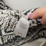 J.Jill Open Front Cardigan Sweater sz MP Black Tribal Western Cotton Wool Photo 8