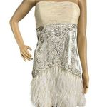 Sue Wong NWT  9020’s flapper style strapless mini feather needed dress sz 4 Photo 0