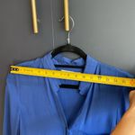 Helmut Lang Blue Semi-Sheer long-sleeved blouse Sz P/XS Photo 7