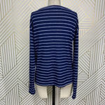 SoulCycle  Striped Long Sleeve T-Shirt‎ Blue & White Skull Logo Size US XS Photo 4