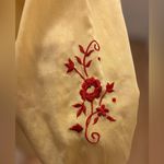 Handmade 70’s styled L/S top with red embroidery szXS Photo 2