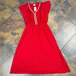 Maison Jules New! NWT  V-neck Printed Flutter Dress Medium Photo 3