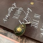 Handmade Owl Pendant Necklace – Vintage Style Teardrop, 18” Stainless Steel  Photo 1