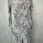 Reformation ‎ Jaz Python Snake Print Wrap Midi Dress Gray Size Small Photo 8