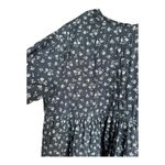 ZARA  floral print babydoll mini dress black tan floral print size medium Photo 9
