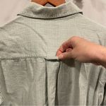 Cute Vintage 80’s soft green pink plaid normcore button front short sleeve shirt Size 1X Photo 8