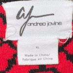 Andrea Jovine Vintage  Womens Geometric Open‎ Front Cardigan Sweater Red Size XL Photo 3
