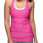 Lululemon Cool Racerback Hot Pink Heathered Jewelled Magenta Est. Size 2/4 Photo 0