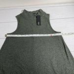 MICHELLE by Commune Green Ribbed Knit Mock Neck Sleeveless Swing Dress Photo 5