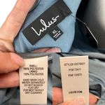 Lulus  Wedding Formal Slate Blue Pleated Strapless Maxi Dress Endless Glamour XL Photo 12