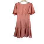 Free People  Scarlett Satin Ruffle Wrap Mini Dress in Peach Size M Photo 4