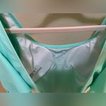 Teal One Piece Ruffle Swimsuit Women's Sz Medium Blue Photo 5