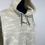 Puma Camo Cropped Hoodie Sweatshirt Sz Large Tan Cream Camouflage Khaki Photo 1