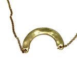 Handmade Gold-Tone Rhinestone Arch U Necklace Photo 4