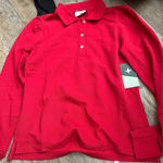 Tuckernuck NWT  emboldened Red Long Sleeve Polo Shirt size small Photo 0