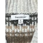 Francescas Symone Fair Isle Cropped Neutral‎ Cardigan Sweater Size Medium Nordic Tan Photo 4