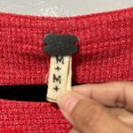 We The Free Free People Valentine Red Balloon Sleeve Thermal Medium Red Top Photo 2