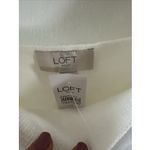 Loft NWT  Tie Back Cotton Knit Square Neck‎ Tank Top White Medium Photo 2