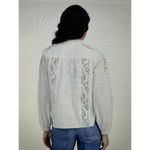 Madewell  Lace-Inset Pintucked Button-Up Top White Photo 4