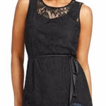 CAbi Black Lace Overlay Tank Date Night Sleeveless Stretchy Tunic Top XS 942 Photo 0